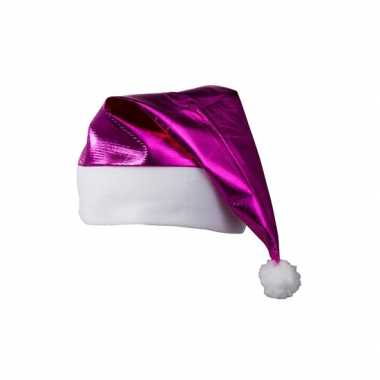 Glimmende fuchsia roze kerstmuts