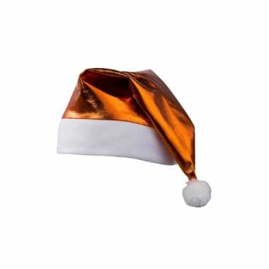 Glimmende oranje kerstmuts