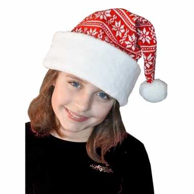 Wit/rode kerstmuts kinderen