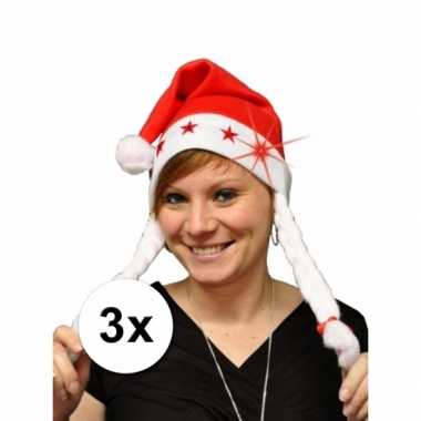 X kerstmuts vlechtjes licht