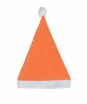 Oranje voordelige kerstmuts volwassenen