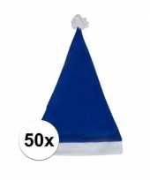 X blauwe voordelige kerstmuts volwassenen 10130470