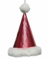 X kersthangers figuurtjes glitter kerstmuts