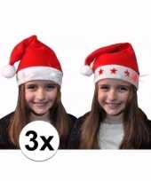 X kerstmuts rode sterren lichtjes kinderen