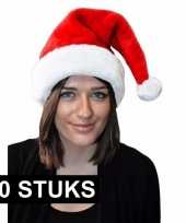 X kerstmuts rood pluche volwassenen 10170090