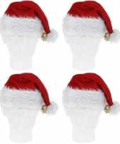 X luxe pluche kerstmutsen bel 10159597