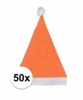 X oranje voordelige kerstmuts volwassenen 10130482