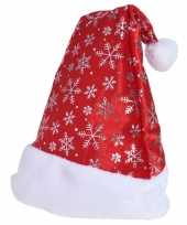 X rode kerstmutsen sneeuwvlokken volwassenen