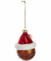 X sport thema kersthangers figuurtjes basketbal kerstmuts