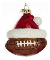 X sport thema kersthangers figuurtjes rugbybal kerstmuts