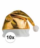X stuks gouden glimmende kerstmutsen 10125512