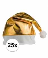 X stuks gouden glimmende kerstmutsen 10125513