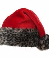 X stuks kerstmutsen luipaard bontrand maat 10251371