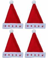 X stuks pluche kerstmutsen lichtjes 10244364