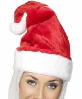 X stuks pluche luxe kerstmutsen volwassenen