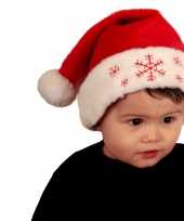 X stuks rode baby kerstmutsen sneeuwvlokken