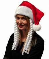 X stuks rode kerstmutsen vlechten volwassenen 10249676