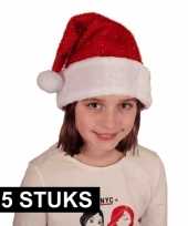 X voordelige pluche kerstmuts glitters kinderen 10170709