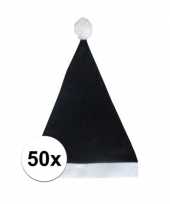 X zwarte voordelige kerstmuts volwassenen 10130474