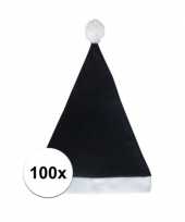 X zwarte voordelige kerstmuts volwassenen 10130475